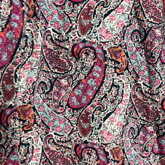 Liberty Button Front Paisley Shirt Made in Italy Size 12 - Picture 10 of 10